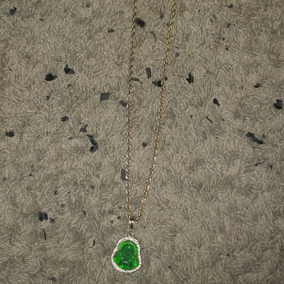 14k Italy plated gold [solid] Rope chain 6mm 24in - Picture 2 of 3